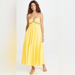 Bardot Yellow Midi Dress
